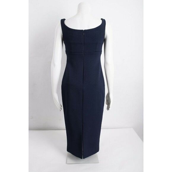Cinq a Sept Womans Navy Blue Garnet Sheath Dress Night out Size 4 Off Shoulder - Picture 4 of 7